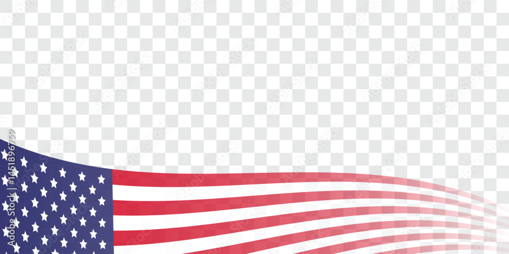 Obraz premium United states of America waving flag background. Vector illustration.