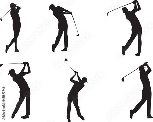 Golf Swing Silhouette Sequence