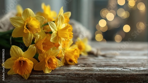 Obraz na płótnie Daffodil Bouquet for St. David's Day Celebration Theme w salonie