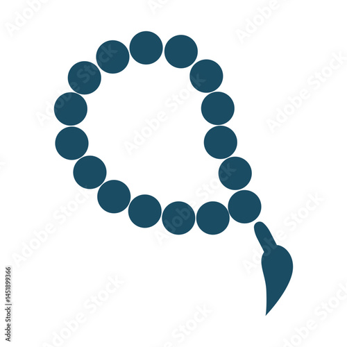 Prayer beads svg cut file. Isolated vector illustration.