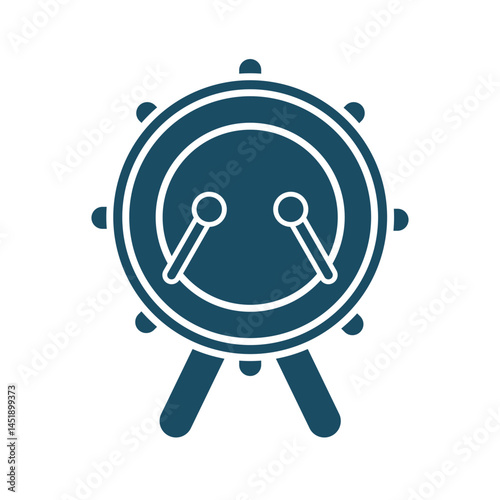Islamic Ramadan drums svg cut file. Isolated vector illustration.