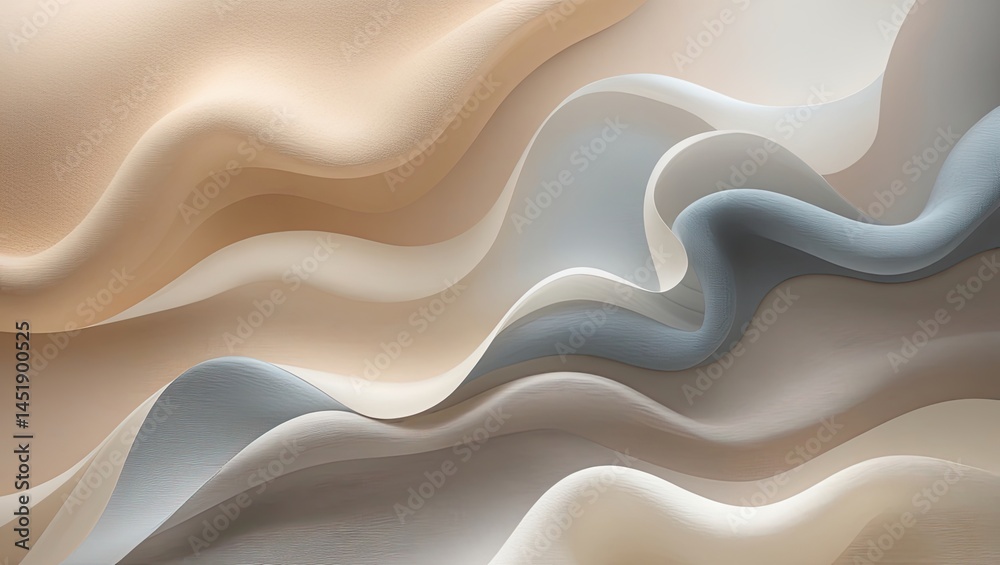 Fototapeta premium Muted beige, gray, and ivory gradient with soft transitions creating a serene, sophisticated visual tone