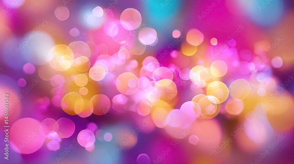 Bright Multicolored Abstract Background with Bokeh Effect