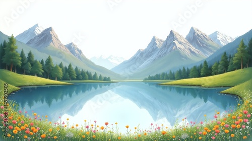 Alpine Serenity: A Lake's Reflection of Nature's Beauty