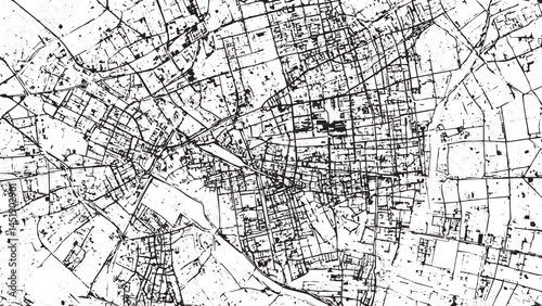 Urban vector city map of Nottingham, England, map with grunge texture in dot style. vector map with beach, highways and streets,