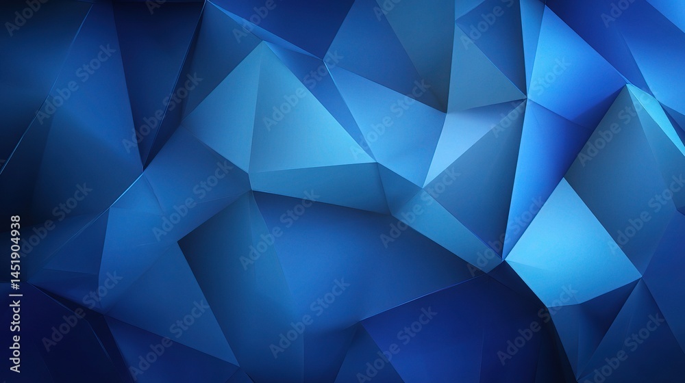 Modern Abstract Blue Geometric Polygon Shapes Layered Background