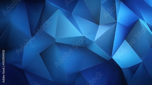 Obraz na płótnie Modern Abstract Blue Geometric Polygon Shapes Layered Background w salonie