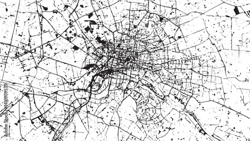 vintage beige vector background of the Danish capital city, background map landscape city 
