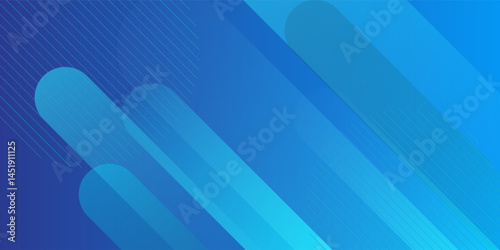 Abstract blue background with diagonal lines. Dynamic shapes composition. Vector illustration