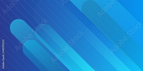 Abstract blue background with diagonal lines. Dynamic shapes composition. Vector illustration