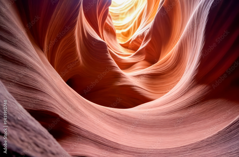 Exploring the undulating sandstone formations of Antelope Canyon during golden hour Exploring the undulating sandstone formations of Antelope Canyon during golden hour