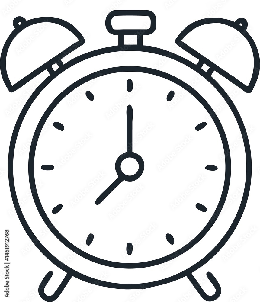 Obraz premium alarm clock vector illustration