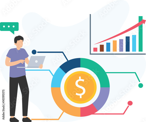 Analytic chart or data visualization, bar graph or column chart, pie chart or doughnut chart, line chart or area chart, scatter plot or bubble chart, histogram or frequency chart, heat map or density 