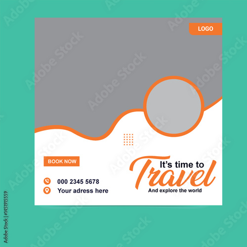 Explore the World Facebook and Instagram Posts For Travel Agency