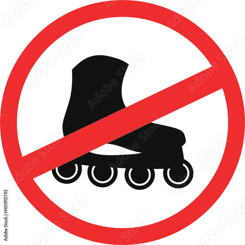 no skating sign forbidden