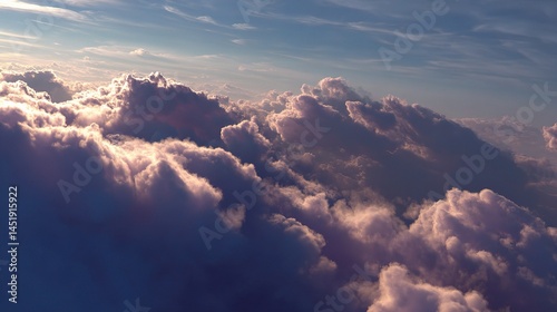 Low Angle Shot of Clouds Slowly Drifting Through Calm Skies