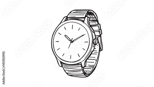 wrist smart watch art simple line art vector design illustration