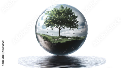Floating ESG (Environmental, Social, Governance) compliance tracker for banks, isolated, PNG format, transparent background. Varient 5