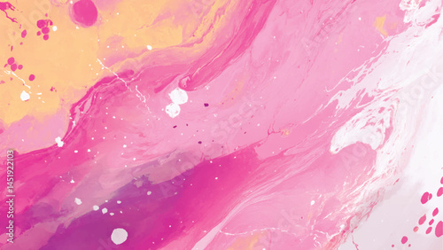 Vibrant Liquid Artwork with Colorful Swirls and Abstractions, Abstract watercolor stain pink pastel on white background. vector