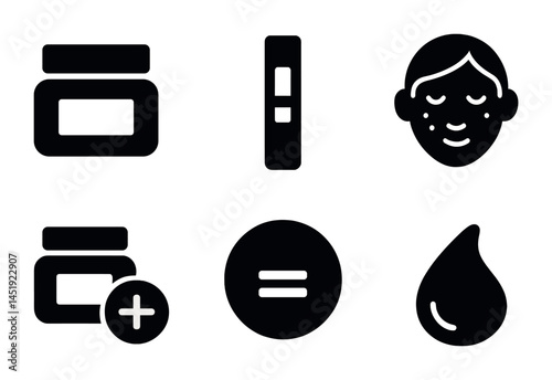 Skincare routine icons collection for beauty and wellness designs