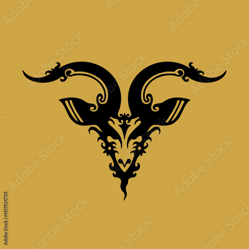 Borneo kalimantan dayak Tribal ornament vector design