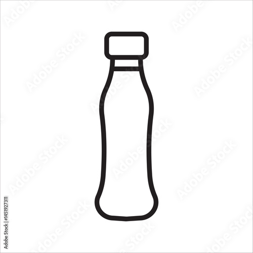 Bleach bottle icons set. Outline set of bleach bottle vector icons, vector illustration on white background