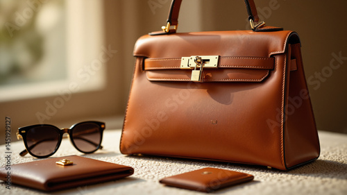 The image shows a brown Hermes Kelly 32cm Togo Leather handbag with gold hardware