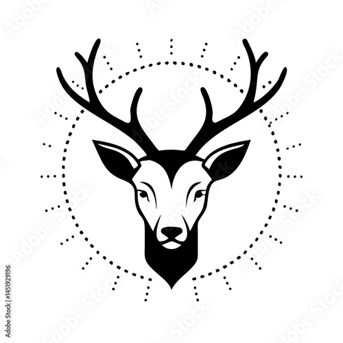 Deer head totem icon
