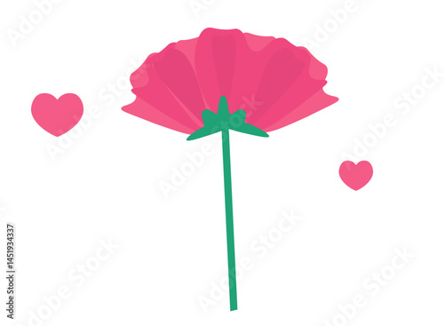 母の日の花、カーネーション。ベクターイラスト