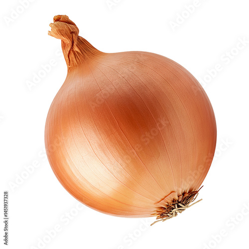 Fresh red onion flying Isolated on transparent background PNG Generative AI