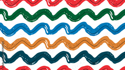 Retro Waves A Vibrant and Colorful Geometric Pattern