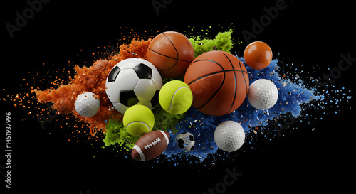 An energetic and colorful 3D