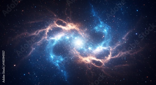 Luminous Cosmic Vortex Galaxy Swirl
An abstract background of a luminous cosmic vortex swirling with galaxies and stardust in rich blue and black tones, ideal for space-themed wallpapers and futuristi