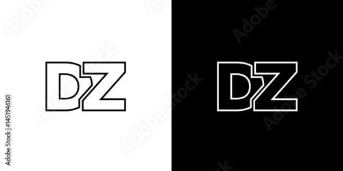 Letter D and Z, DZ logo design template. Minimal monogram initial based logotype.
