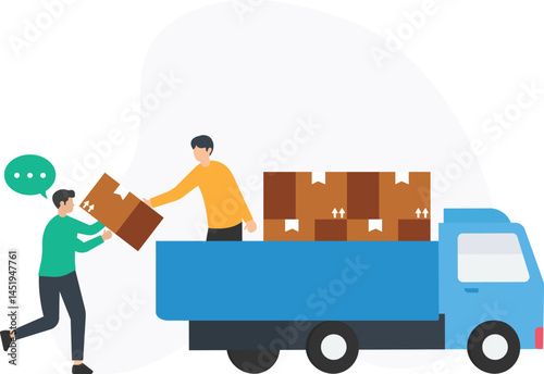 Deliver parcel or shipment delivery, package drop-off or parcel distribution, delivery service or courier service, last-mile delivery or final leg of transport, parcel tracking or real-time shipment 