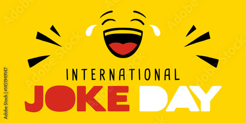 International Jokes day July 1, Social Media Post Design Template vector Layered