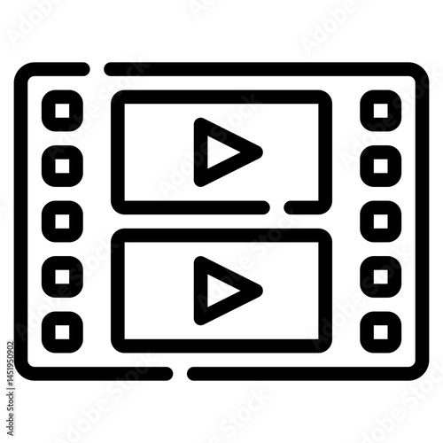 Icon video playback symbol