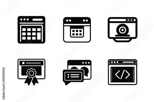 Essential Web Application Icons Set
