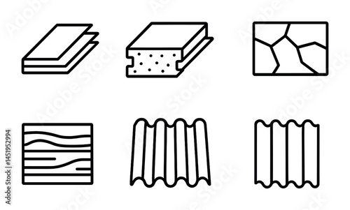Construction and building line icons set – outline, linear, architecture symbols