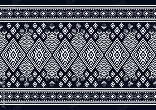 Native geometric ethnic pattern vector vintage black and white graphic design for clothing, home decoration, carpet, fabric. Traditional border graphic eps10 vector.