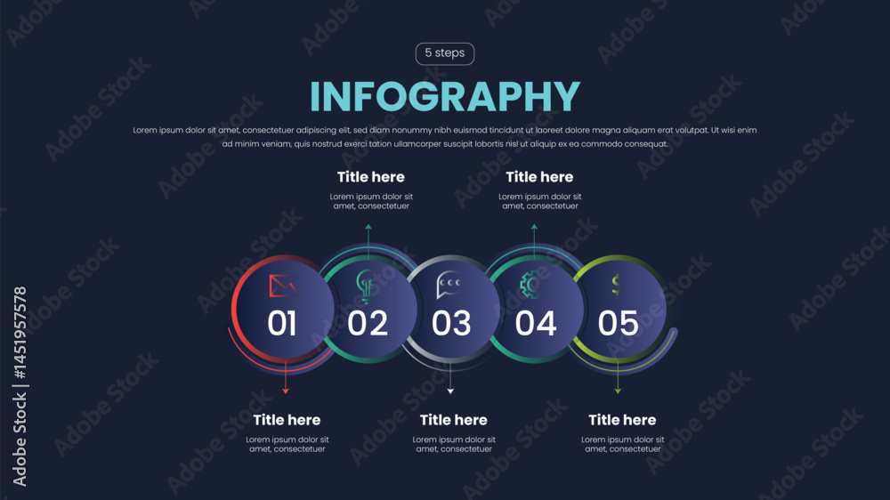 Fototapeta premium Business timeline and progress infographics design
