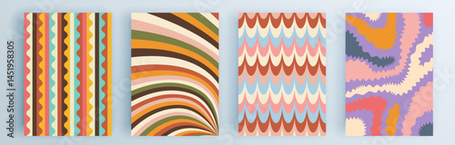 Modern abstract covers set, minimal covers design. Colorful geometric background, vector illustration.