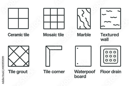 Construction and renovation line icons set – linear, outline, building materials symbols