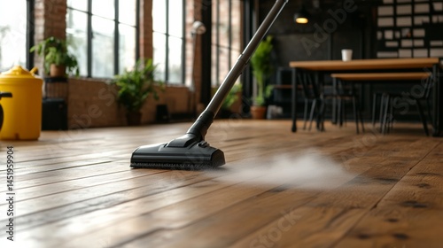 Wallpaper Mural A commercial-grade vacuum cleaner being demonstrated in an office setting, capturing dust and debris, Torontodigital.ca