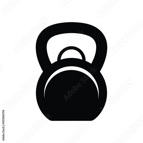 Kettlebell icon sign of silhouette vector illustration on white background