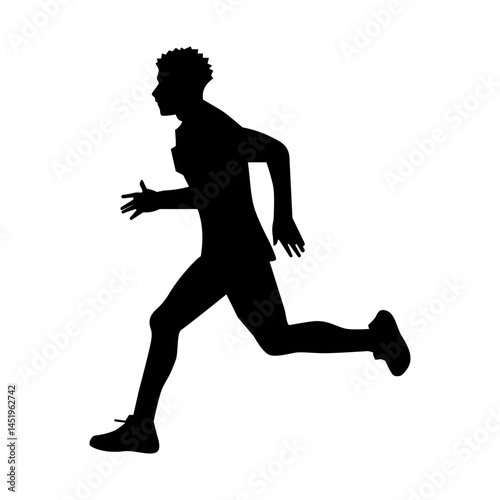 Athletic Runner Silhouettes for Sports Design