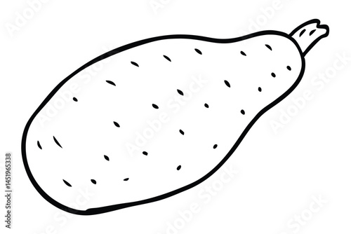 Yam Vegetable Vector Illustration Isolated on White Background

