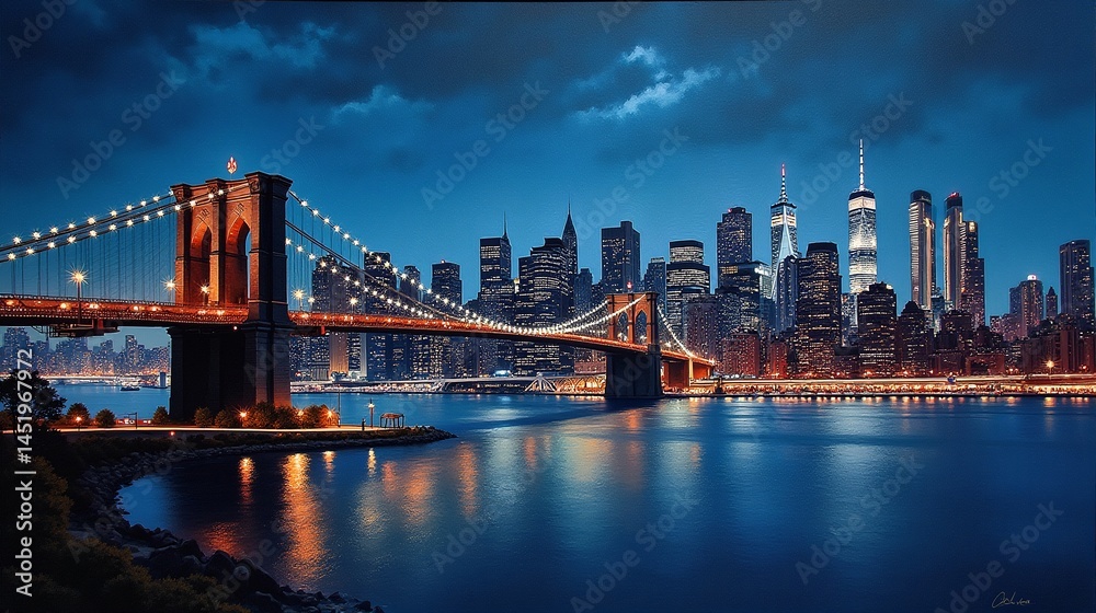 Fototapeta premium Midnight Metropolis Elegance