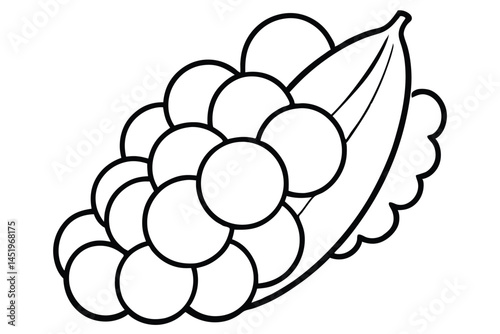 Chickpeas Green Vegetable Vector Illustration on White Background

