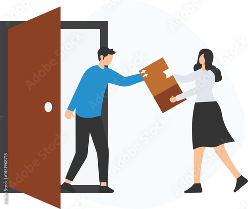 Doorstep delivery or home delivery, direct drop-off or parcel handover, last-mile delivery or final leg shipping, package delivery or parcel drop, residential delivery or customer doorstep service, ex